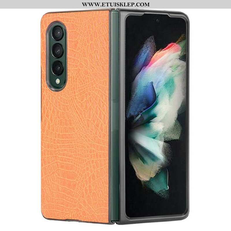 Etui do Samsung Galaxy Z Fold 3 5G Sztuczna Skóra Krokodyla